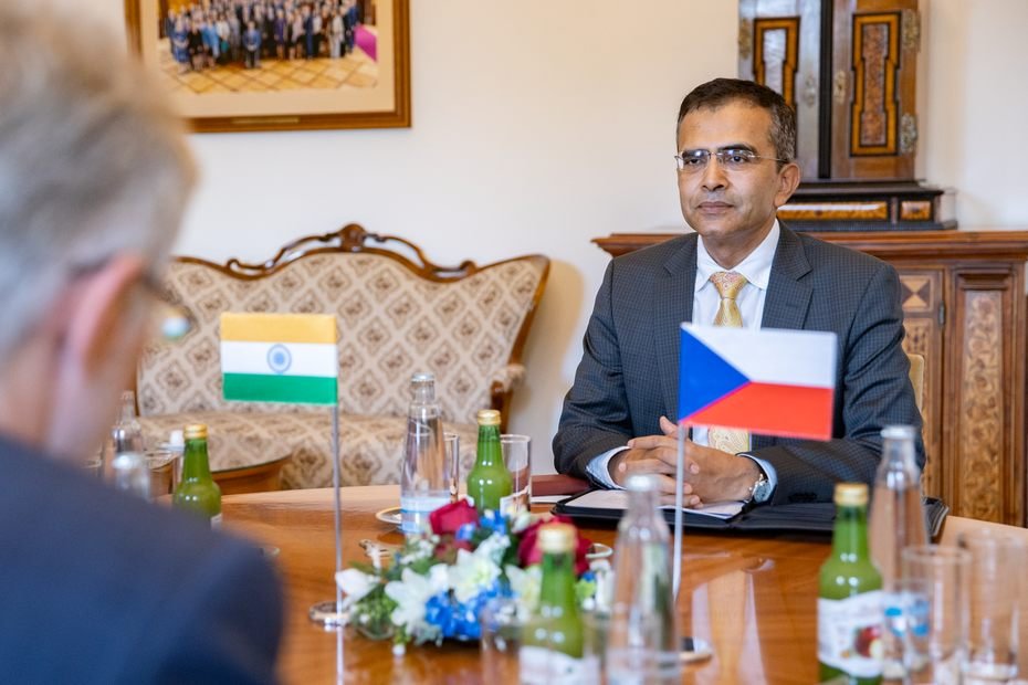 Ambassador Raveesh Kumar called on the Chairman of the Czech Senate of the Parliament of the Czech Republic Mr. Miloš Vystrčil