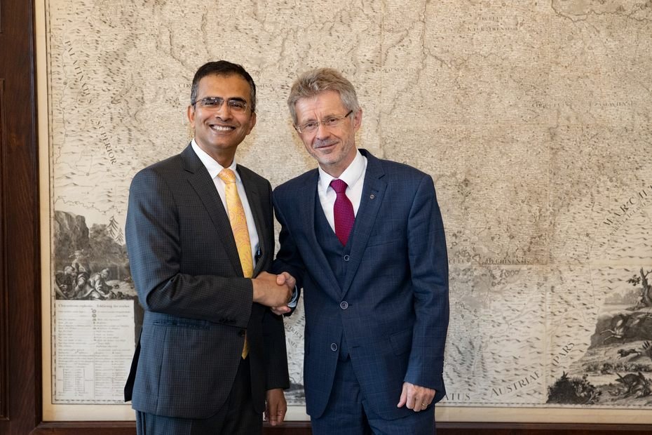 Ambassador Raveesh Kumar called on the Chairman of the Czech Senate of the Parliament of the Czech Republic Mr. Miloš Vystrčil