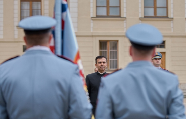 Ambassador Shri Raveesh Kumar presented his credentials to the President of the Czech Republic Petr Pavel at distinguished ceremony held at historic Prague Castle.