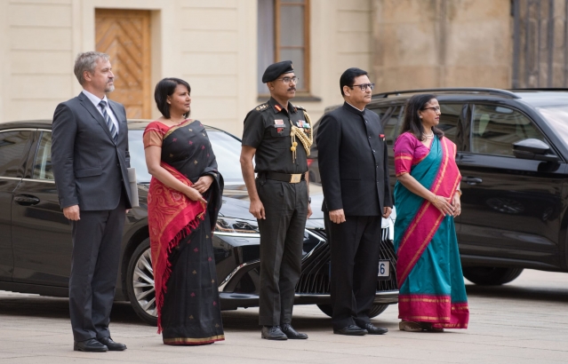 Ambassador Shri Raveesh Kumar presented his credentials to the President of the Czech Republic Petr Pavel at distinguished ceremony held at historic Prague Castle.