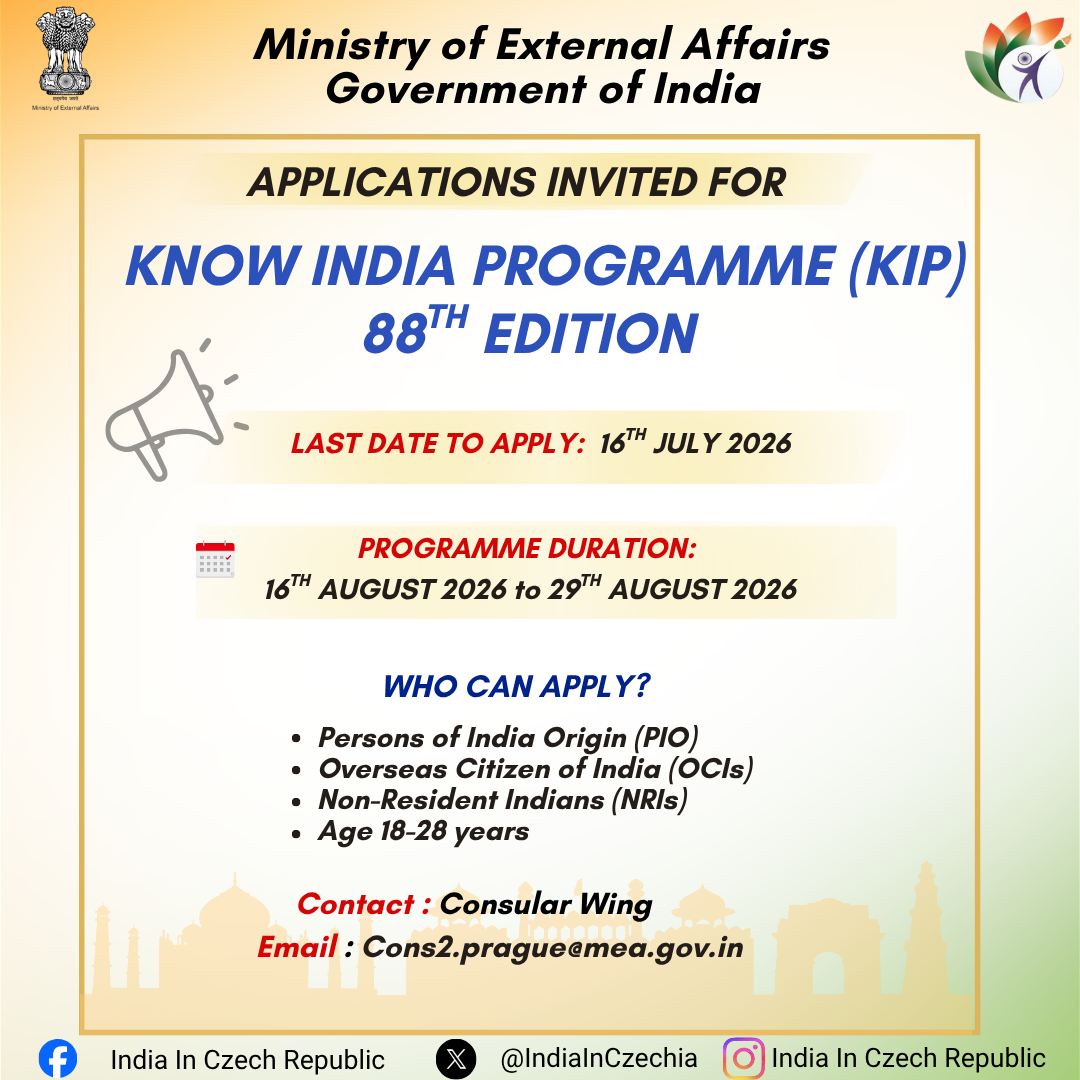 Nominations for 88th Know India Programme