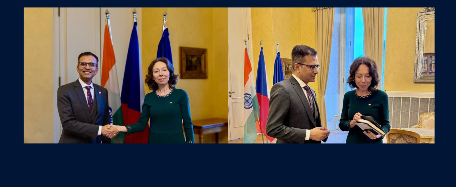 Ambassador Raveesh Kumar met with Deputy Minister of Foreign Affairs Marie Chatardová and had a productive exchange on advancing India–Czechia relations.