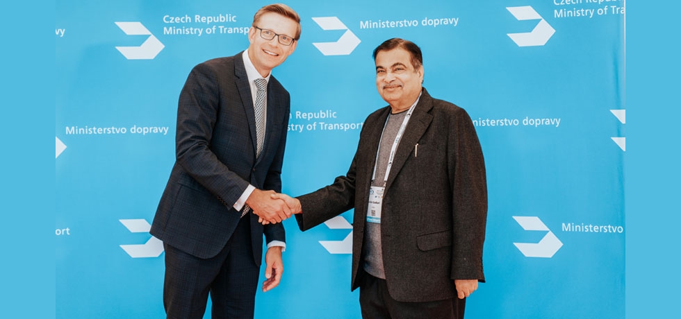 Meeting of H.E. Shri. Nitin Gadkari, Minister of Road Transport and Highways with H.E. Mr. Martin Kupka, Transport Minister of the Czech Republic on 02 Oct. 2023 in Prague