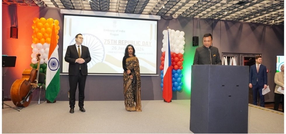 H.E. Mr. Jan Lipavsky, Minister of Foreign Affairs of the Czech Republic at the gala reception on the occasion of 75th Republic Day of India